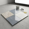 Four square ceramic tiles from checkerboard bardiglio and diano royal marble 12x12 set featuring varied marble patterns and finishes