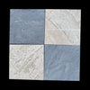 Four square marble tiles from the Checkerboard Bardiglio and Diano Royal Marble 12X12 Set