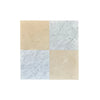 Four square marble tiles from Checkerboard Bardiglio Nuvolato and Bianco Dolomite 12X12 Set