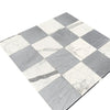 Checkerboard pattern of Gray and White Marble tiles in Checkerboard Bardiglio Imperiale set