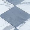 Gray and white marble floor tiles from Checkerboard Bardiglio Imperiale and Statuary set