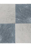 Checkerboard Bardiglio Marble and Oriental White Marble 12X12 Tumbled Set
