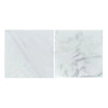Two white marble tiles from the Checkerboard Bardiglio Marble and Oriental White Marble set