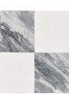 Checkerboard Bardiglio Nuvolato and Thassos 12X12 Set
