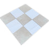 Checkerboard tile pattern in the Checkerboard Bianco Dolomite and Crema Marfil 12X12 Set
