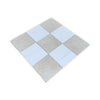Checkerboard tile pattern featuring Bianco Dolomite and Crema Marfil 12x12 tiles