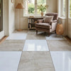 Beige and white marble effect checkerboard floor tiles with glossy finish 12x12 set diano royal and oriental white marble