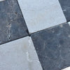 Checkerboard pattern of Stone Tiles from Checkerboard Emperador Dark Marble and Crema Marfil Tumbled 6X6 Set