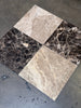 Checkerboard Emperador Dark and Light Marble 12x12 Tile Set