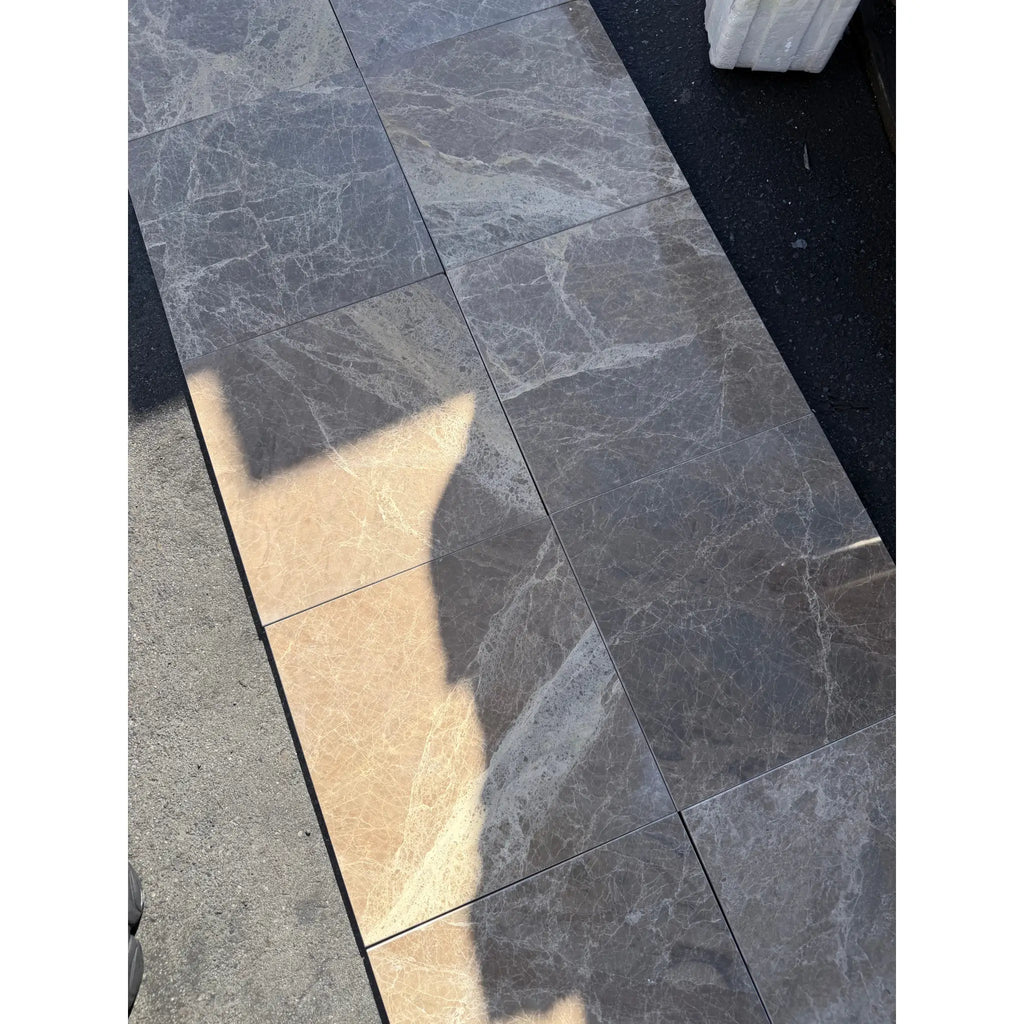 Checkerboard Emperador Dark and Light Marble 12x12 Set