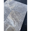 Checkerboard Emperador Dark and Light Marble 12x12 gray tiles with white beige veining