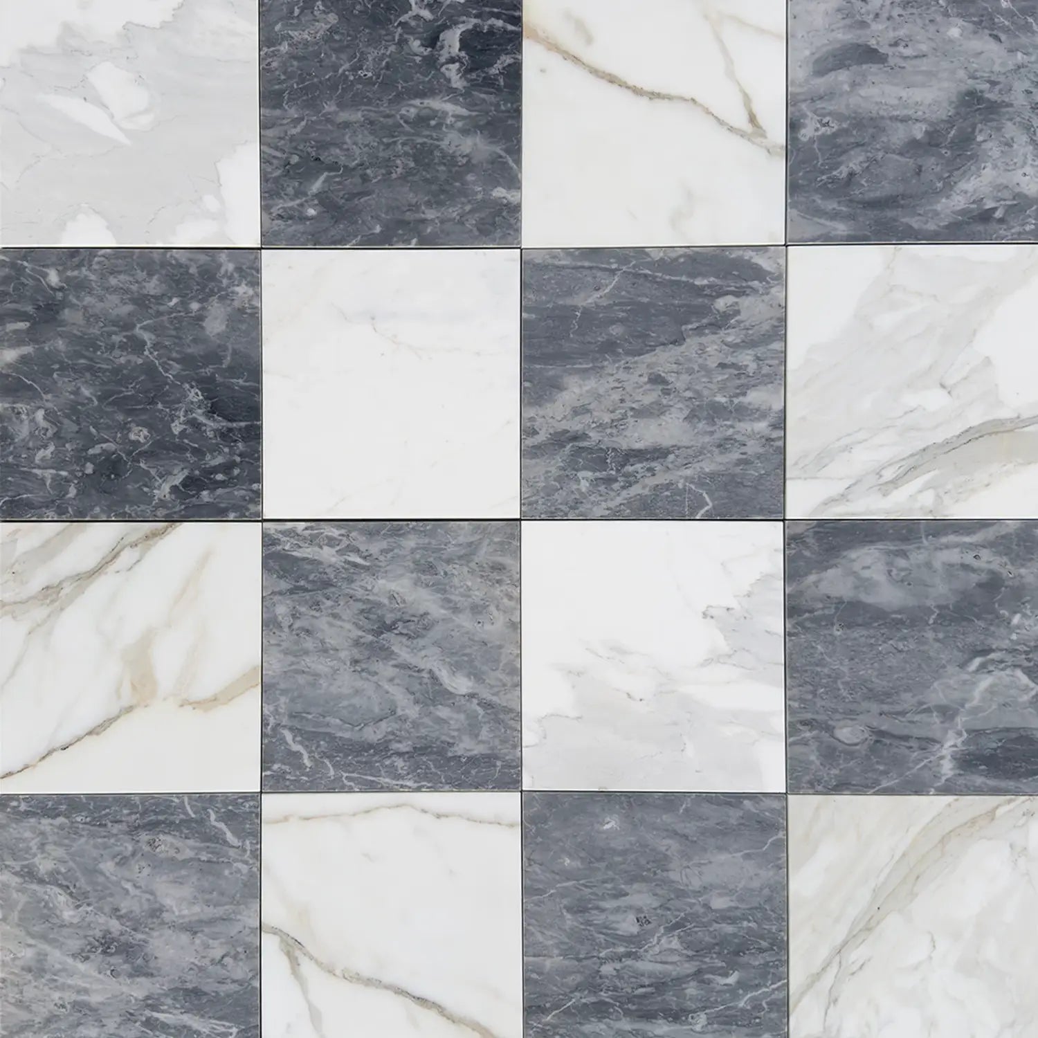 Elegant checkerboard marble tile pattern enhancing interior design aesthetics