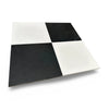 Black and white checkered Checkerboard Nero Marquina Marble coaster set
