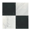 Black and white checkered marble tile from Checkerboard Nero Marquina and Arabescato Corchia 12X12 Set