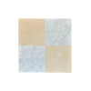 Four square Checkerboard Nero Marquina and Arabescato Corchia Marble tiles set