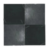 Four dark square tiles from the Checkerboard Nero Marquina and Arabescato Corchia Marble Set