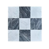 Nine-square marble tile pattern in Checkerboard Nero Marquina and Arabescato Corchia set