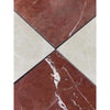 Red and cream marble tiles in Checkerboard Rojo Alicante and Crema Marfil set
