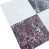 Marble-patterned floor tiles from Checkerboard Rosso Levanto and Crema Marfil 12x12 set