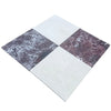 Checkerboard marble tiles from Rosso Levanto and Crema Marfil 12X12 Set