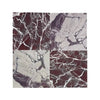 Checkerboard Rosso Levanto and Calacatta Viola Imperiale 12x12 marble set