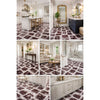 Checkerboard Rosso Levanto and Calacatta Viola Imperiale 12x12 marble tiles
