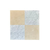 Four square marble tiles in Checkerboard Rosso Levanto and Nero Marquina set