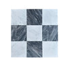 Checkerboard Rosso Levanto and Nero Marquina 12X12 marble tile pattern display