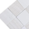 Polished white and light gray marble tile mosaic from Checkerboard White Onyx and Bianco Dolomite collection