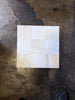 Polished Checkerboard White Onyx Bianco Dolomite tile 9-square grid