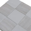 Polished Checkerboard White Onyx and Bianco Dolomite tile with light gray and white squares