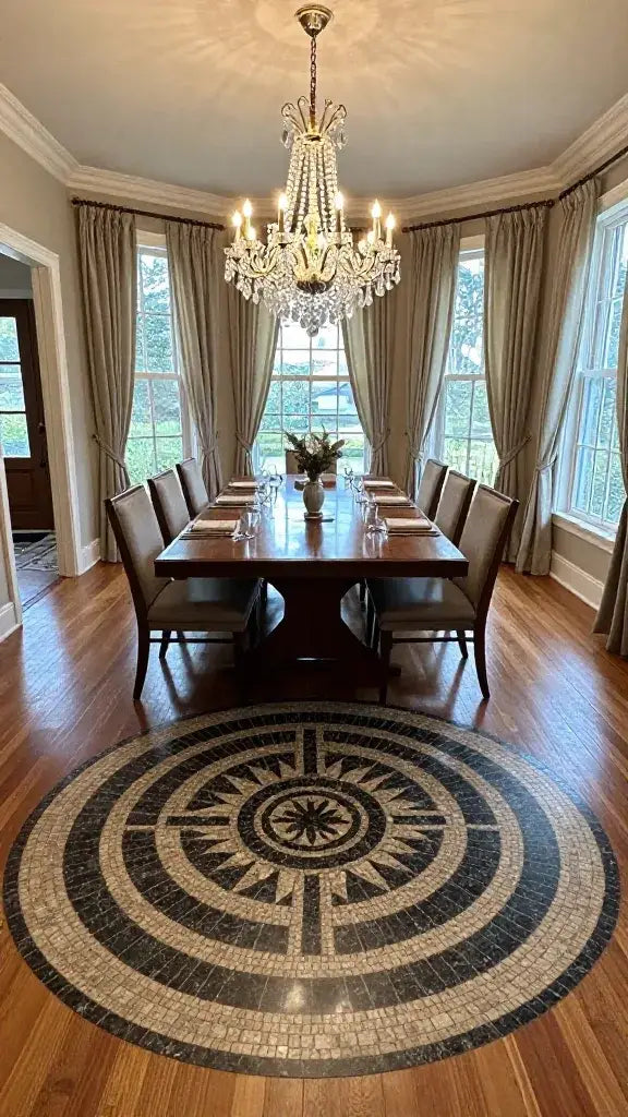 Granite Medallions in Formal Dining Areas