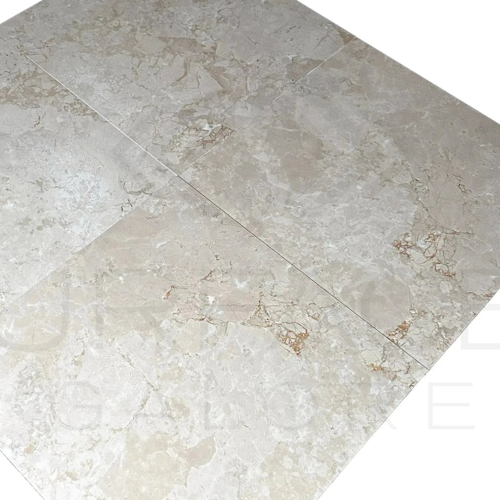 Classic Beige Bottocino Marble 24X24 Polished Tile showcasing luxury flooring options