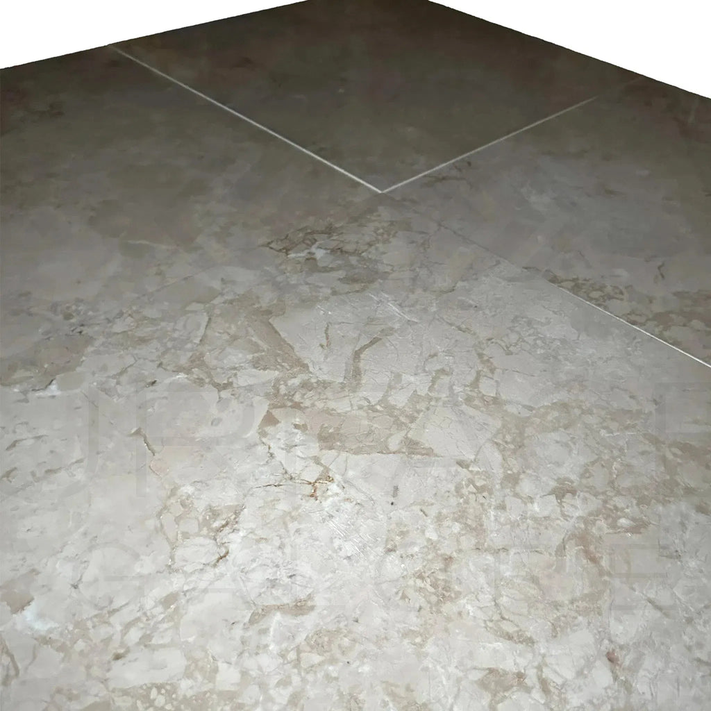 Gray marble floor tiles featured in Classic Beige Bottocino Marble 24X24 Polished Tile