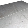 Gray marble floor tiles displayed in Classic Beige/White Marble 12X12 Polished Tile