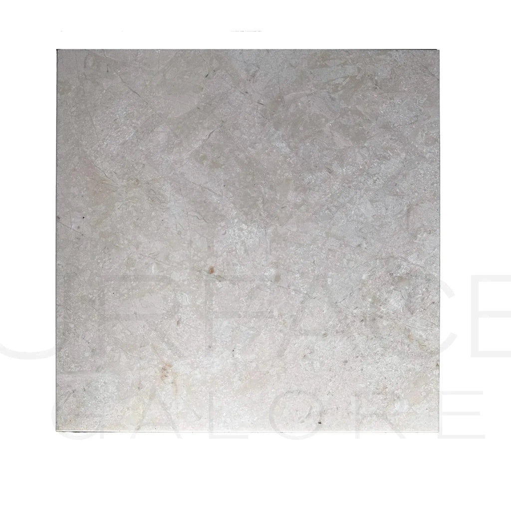 Light-gray textured square tile from Classic Beige/White Marble Polished Tile collection