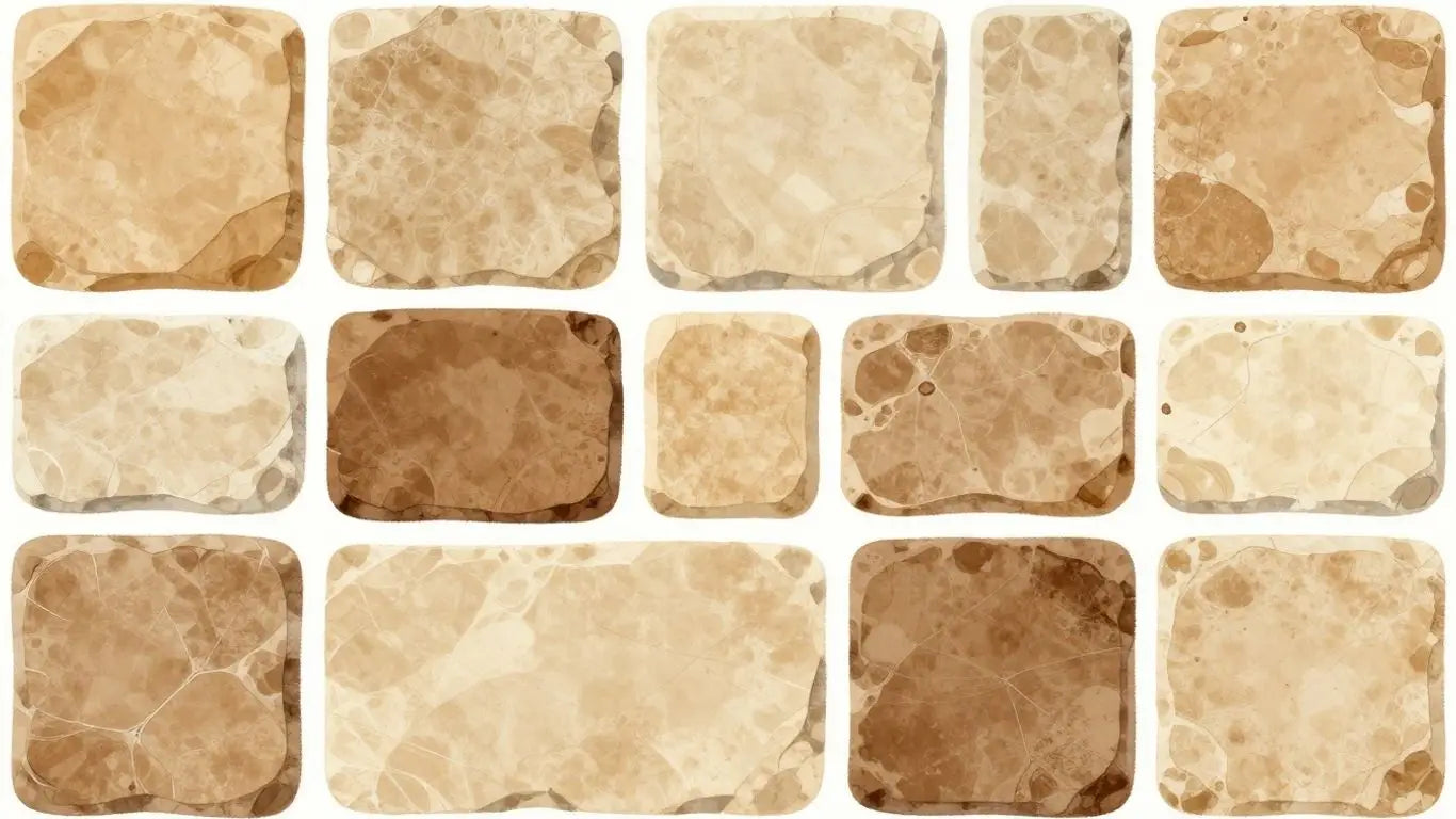 Earth tone limestone tiles collection