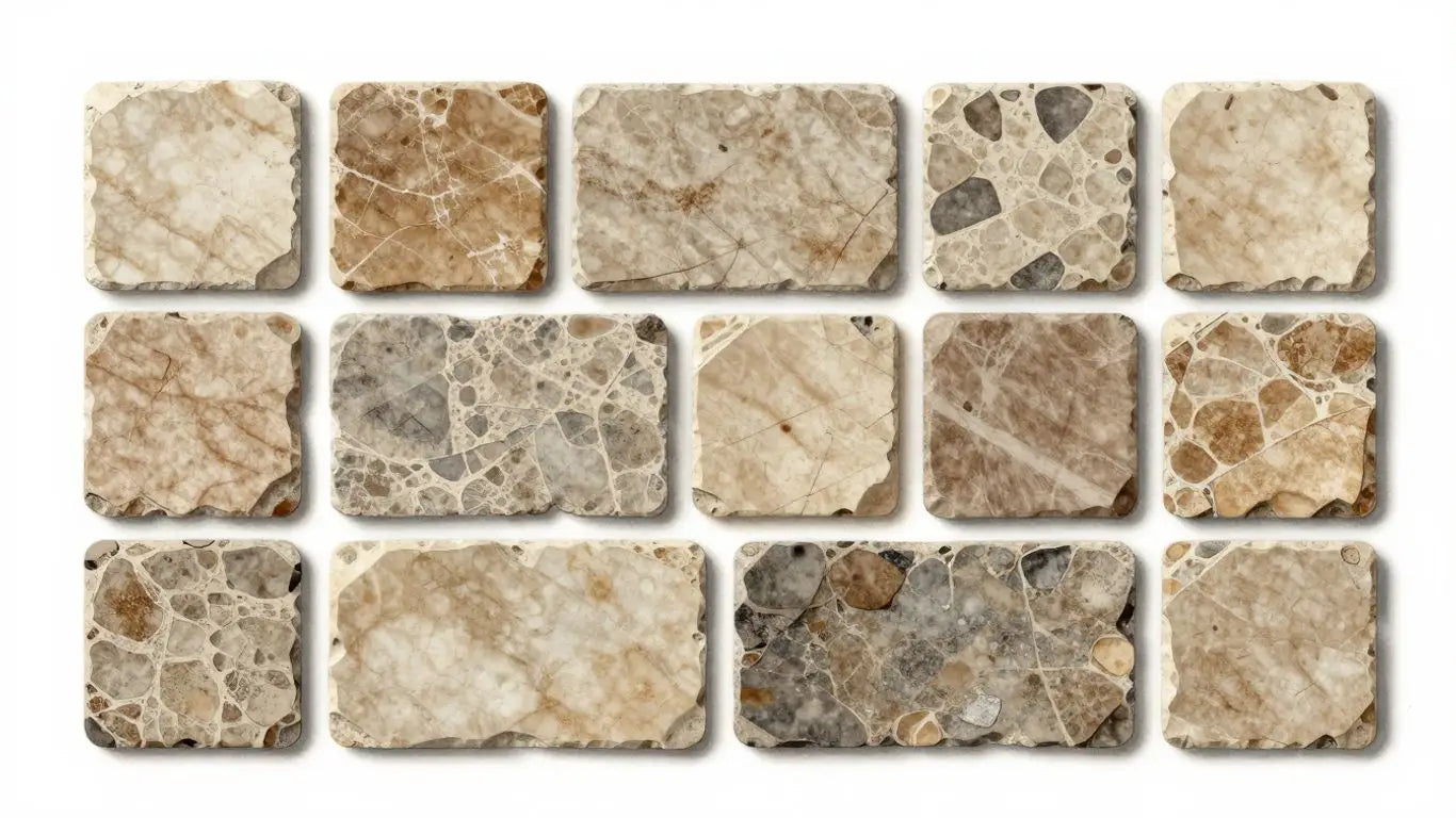 Tumbled marble tiles sketch