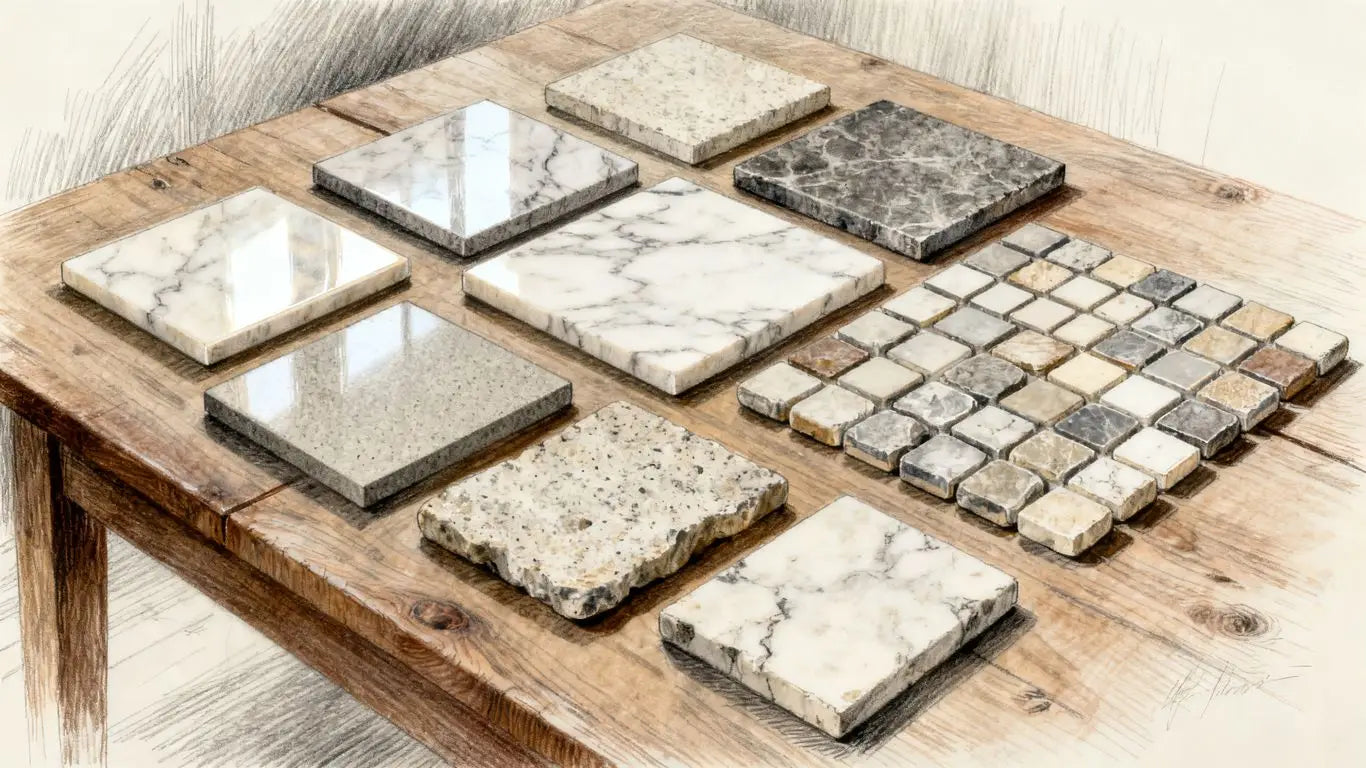 Marble samples and variety