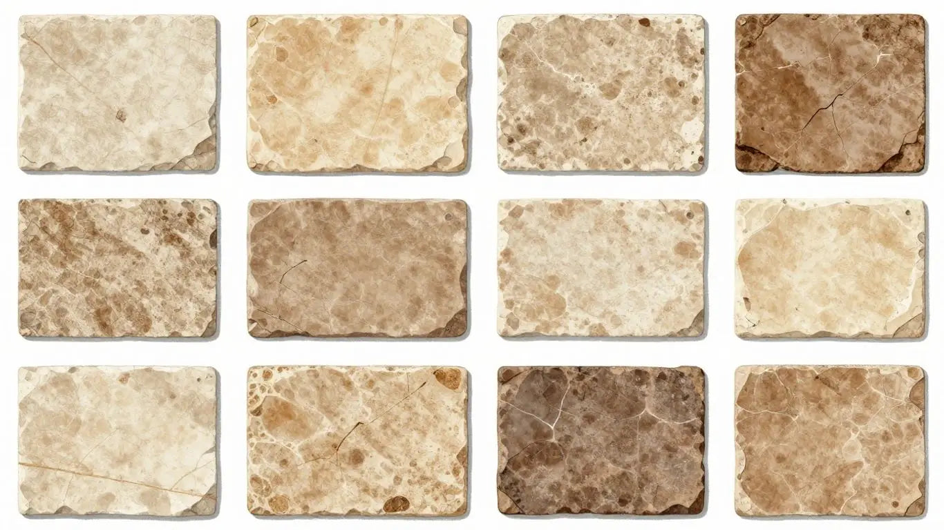 Earth tone limestone tiles sketch
