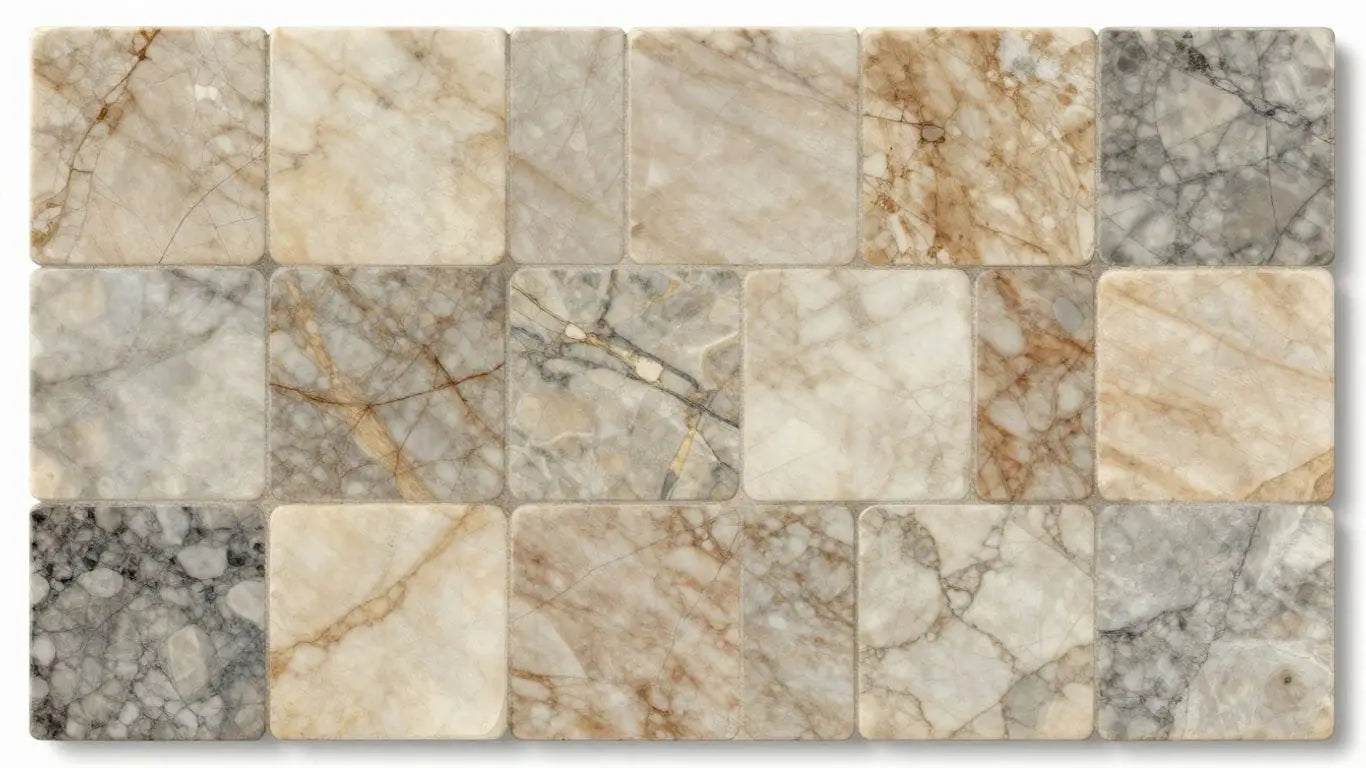 Spanish Mix marble mosaic tile sketch