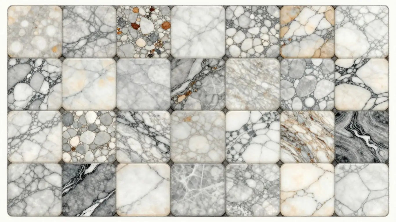 Marble mosaic tile patterns