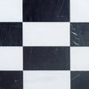 Black and white checkered tiles from Como in Bianco Dolomite and Nero Marquina Set