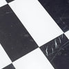 Black and white checkered floor tiles from Como in Bianco Dolomite and Nero Marquina set