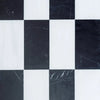 Black and white checkered tiles from Como in Bianco Dolomite and Nero Marquina set
