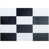 Black and white checkered tiles from Como in Bianco Dolomite and Nero Marquina set