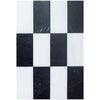 Black and white checkered tiles in Como in Bianco Dolomite and Nero Marquina set