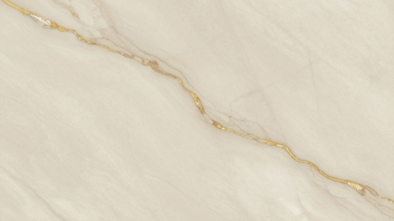 Crema Marfil marble tiles with subtle veins.