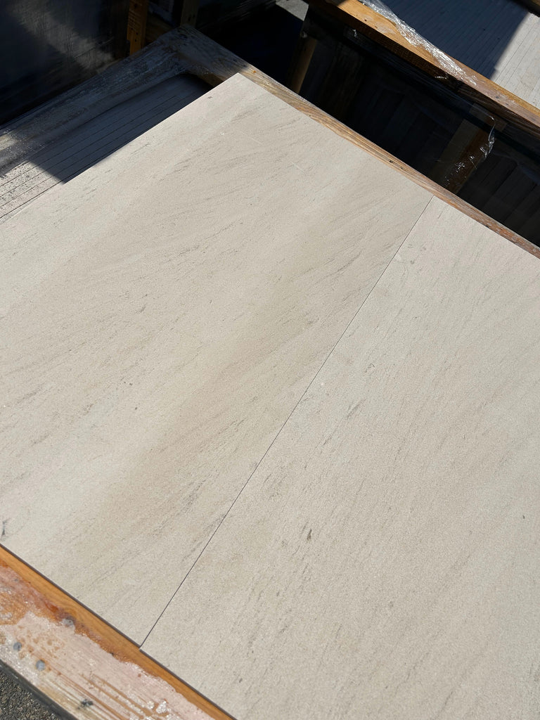 Crema Haven 24x24 limestone: light beige marble slab with subtle veining