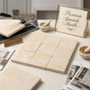 Crema marfil 4x4 soft tumbled beige spanish marble tiles with subtle veining arranged in a grid pattern